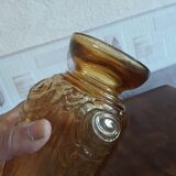 Art Deco vase amber glass