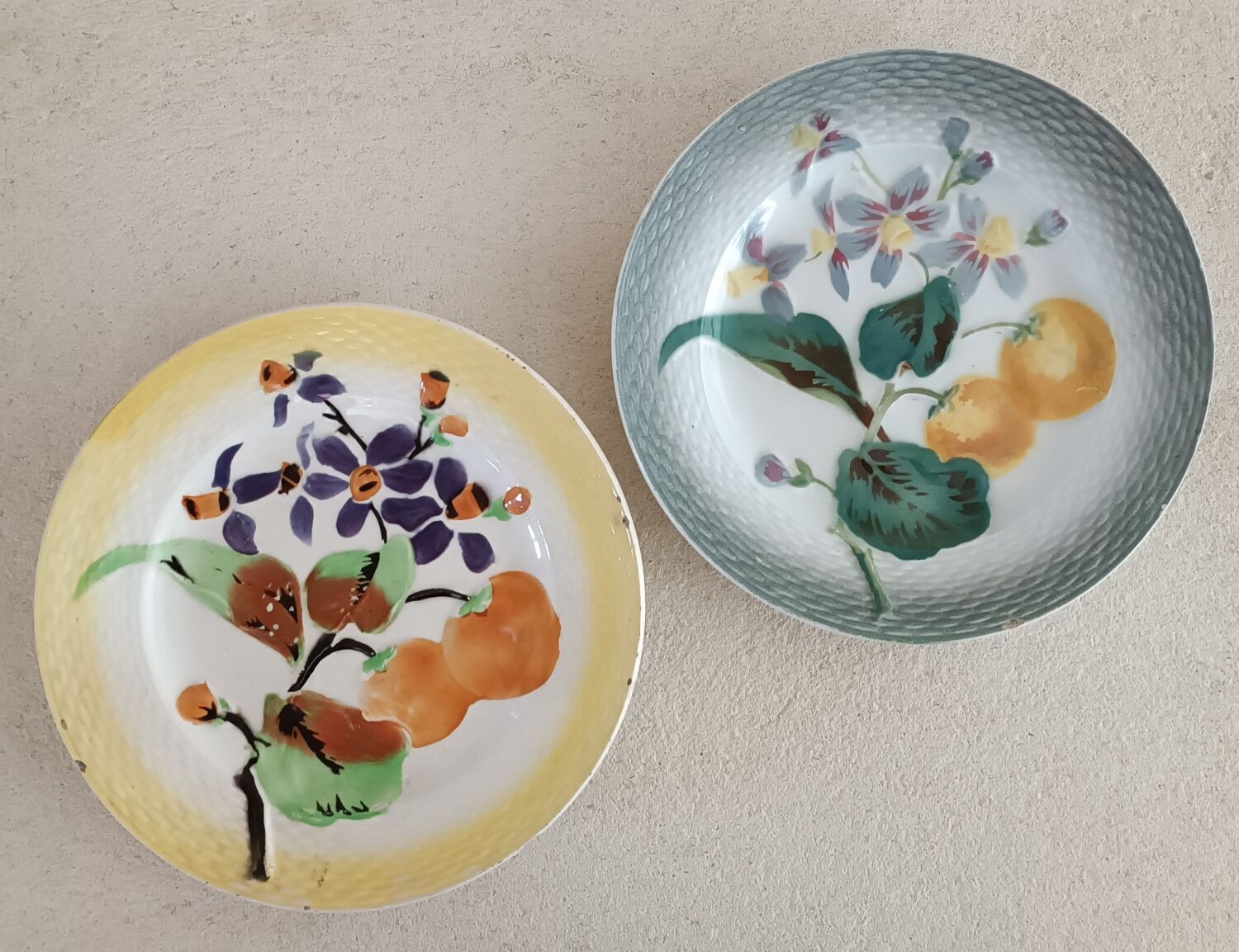 2 plates Saint Amand Orchies