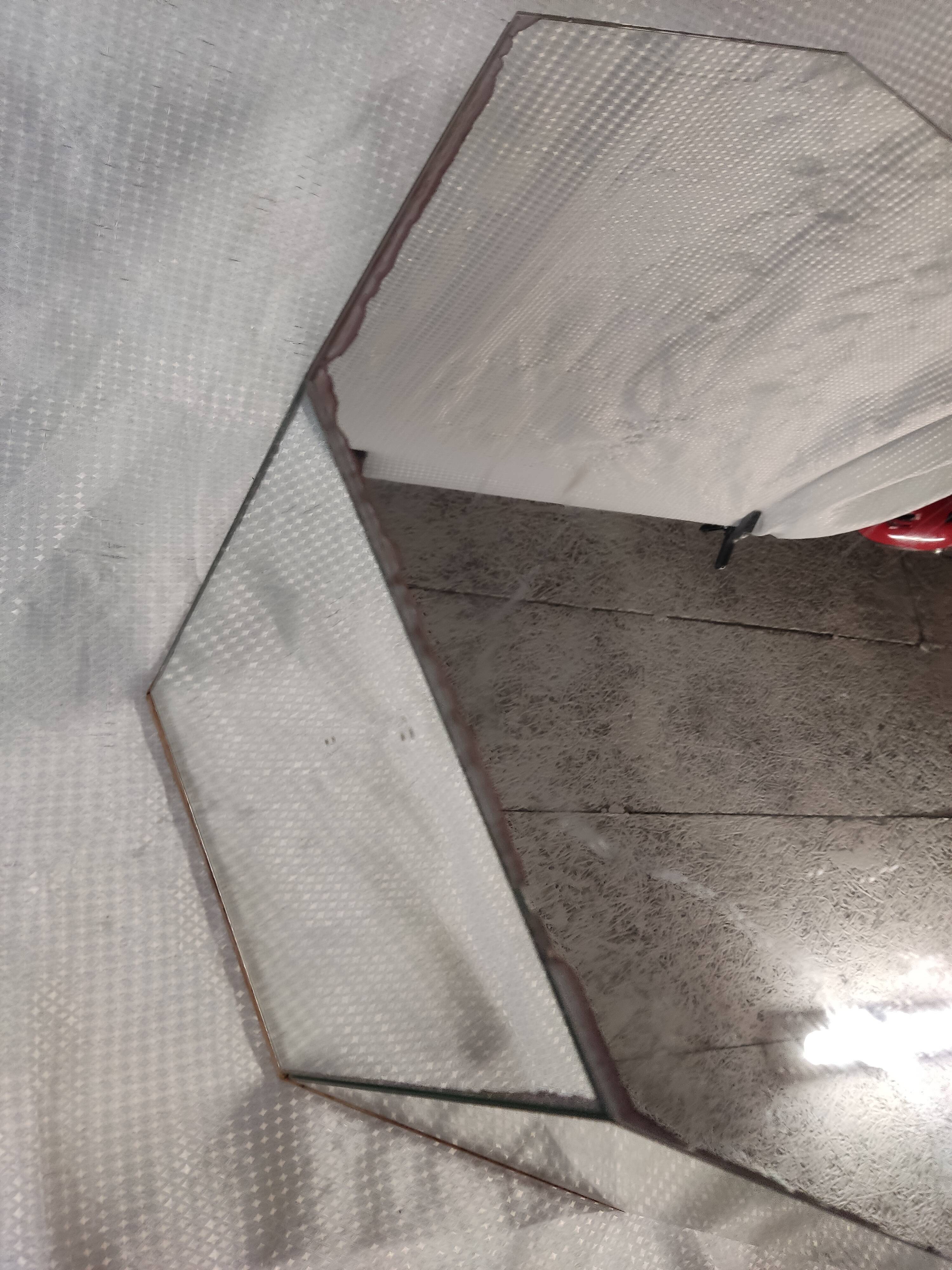 Coffee table mirror effect seventies