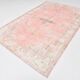 6x9 Turkish Soft Pink Bordered Vintage Rug, 191x282Cm