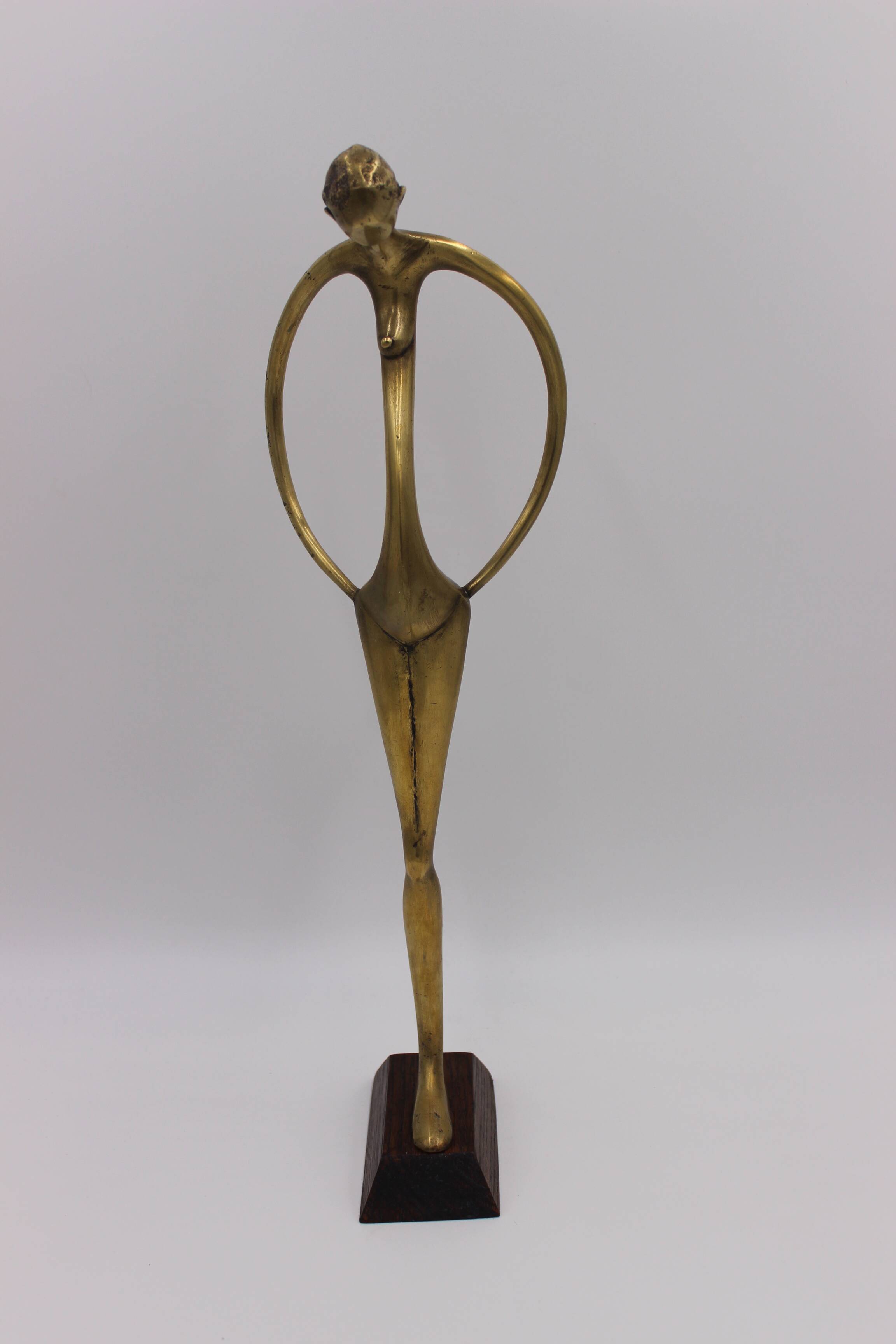 bronze sculpture brutalist modernist modern art mid century old