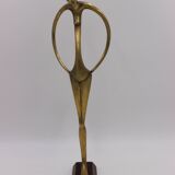 sculpture en bronze brutaliste moderniste
