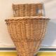 Ancien panier vendange cueillette en osier tressé décoration vintage