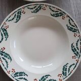 Assiettes creuses lunéville houx