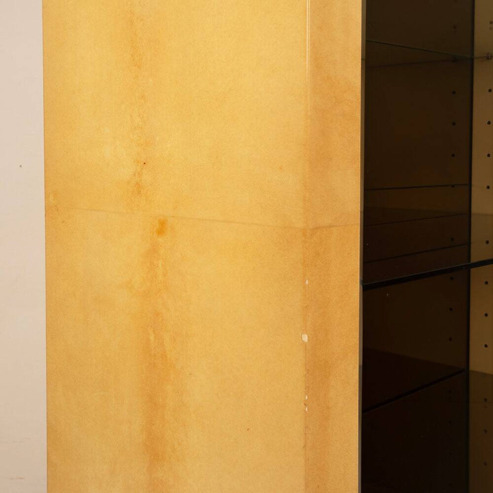 Parchment cabinet by Aldo Tura for Tura Milano