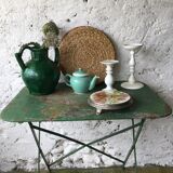 Folding iron garden table