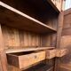 Empire wardrobe in solid walnut, France, mid-19th century.