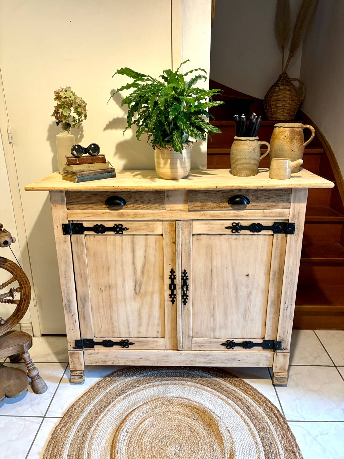 Parisian buffet in raw wood