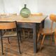 Farm table, early 20th fir bistro countryside