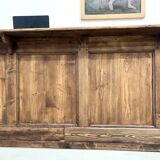 Large old trading counter in solid pine