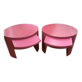 Paire de chevet rose Carlo Rampazzi