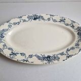 Large long iron earth dish, Salins R&A Mignon model, early 20th century