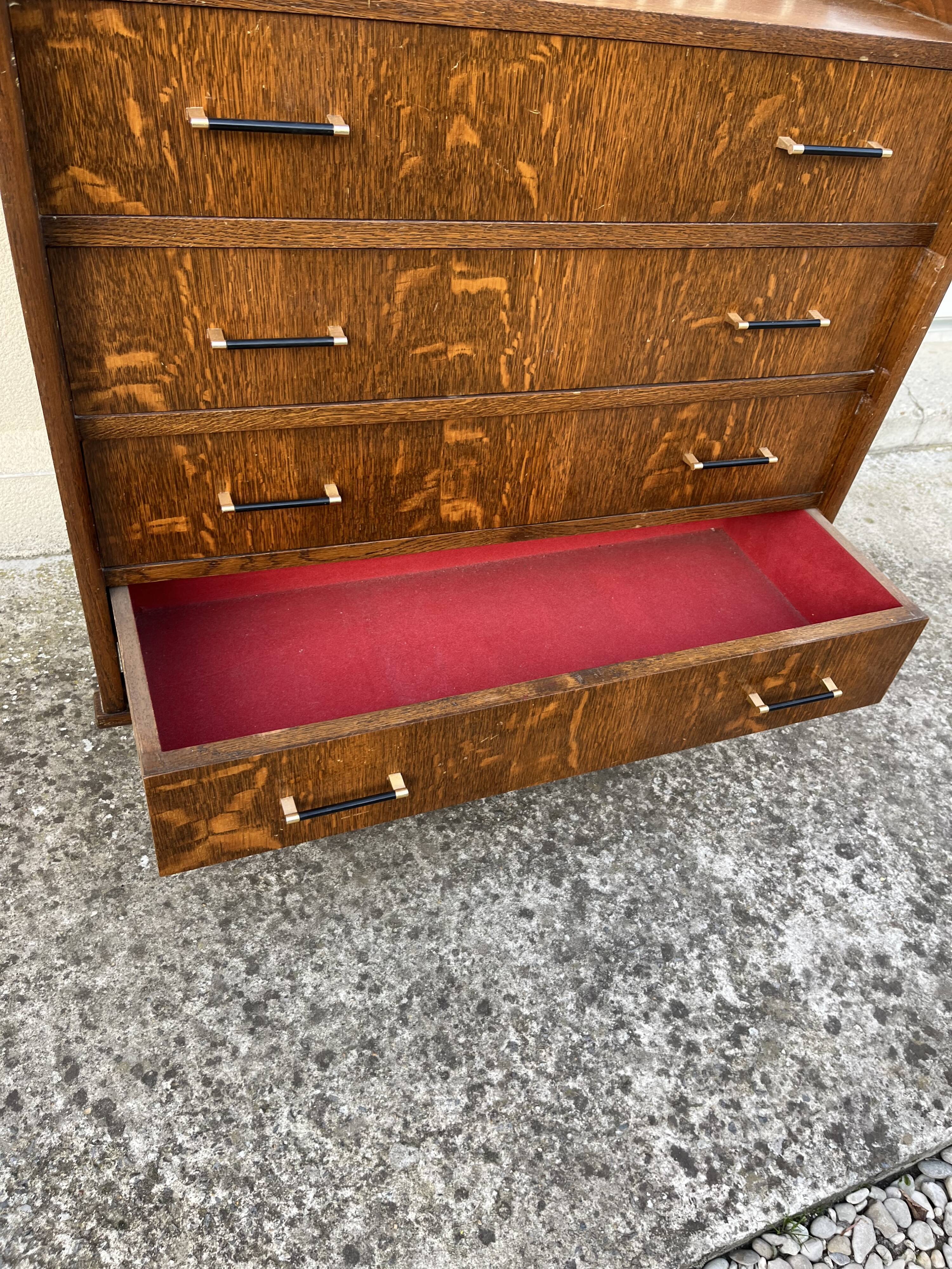 Vintage chest of drawers compass feet