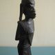 old wooden statuette african art ethnic vintage African wooden statue