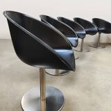 Chaises de salle à manger pivotantes au design italien vintage « style Mad Men »