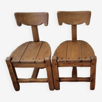 Ensemble de chaises de table à manger de style toscan vintage