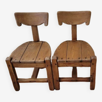 Set vintage tuscan style dining table chairs