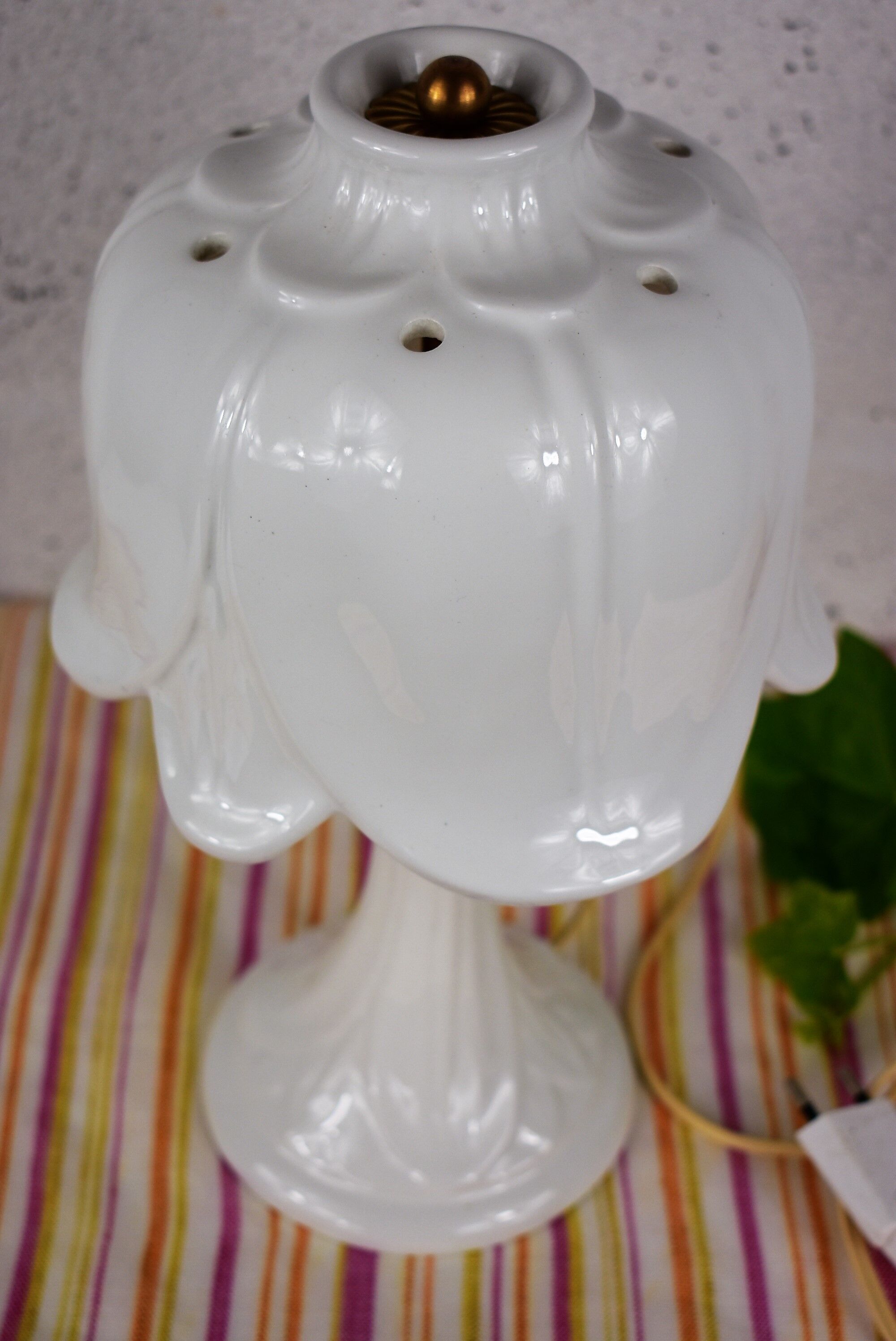 Italian ceramic white lamp