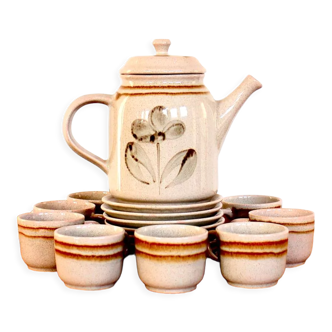 Sarreguemines stoneware coffee service - 1970s