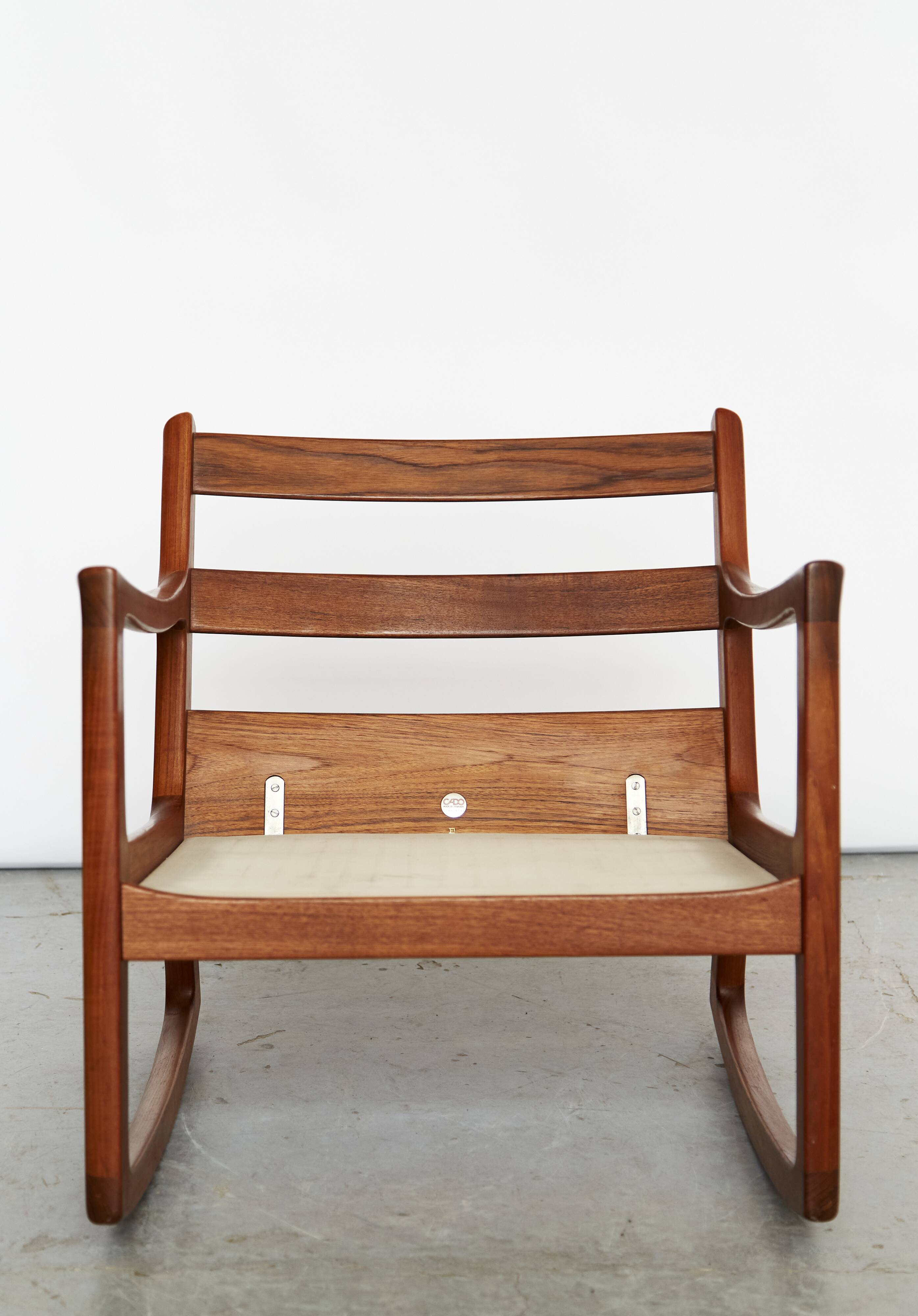 Mid-Century Senator Rocking Chair by Ole Wanscher for CADO