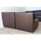 Canapé modulable vintage en cuir marron, 1970