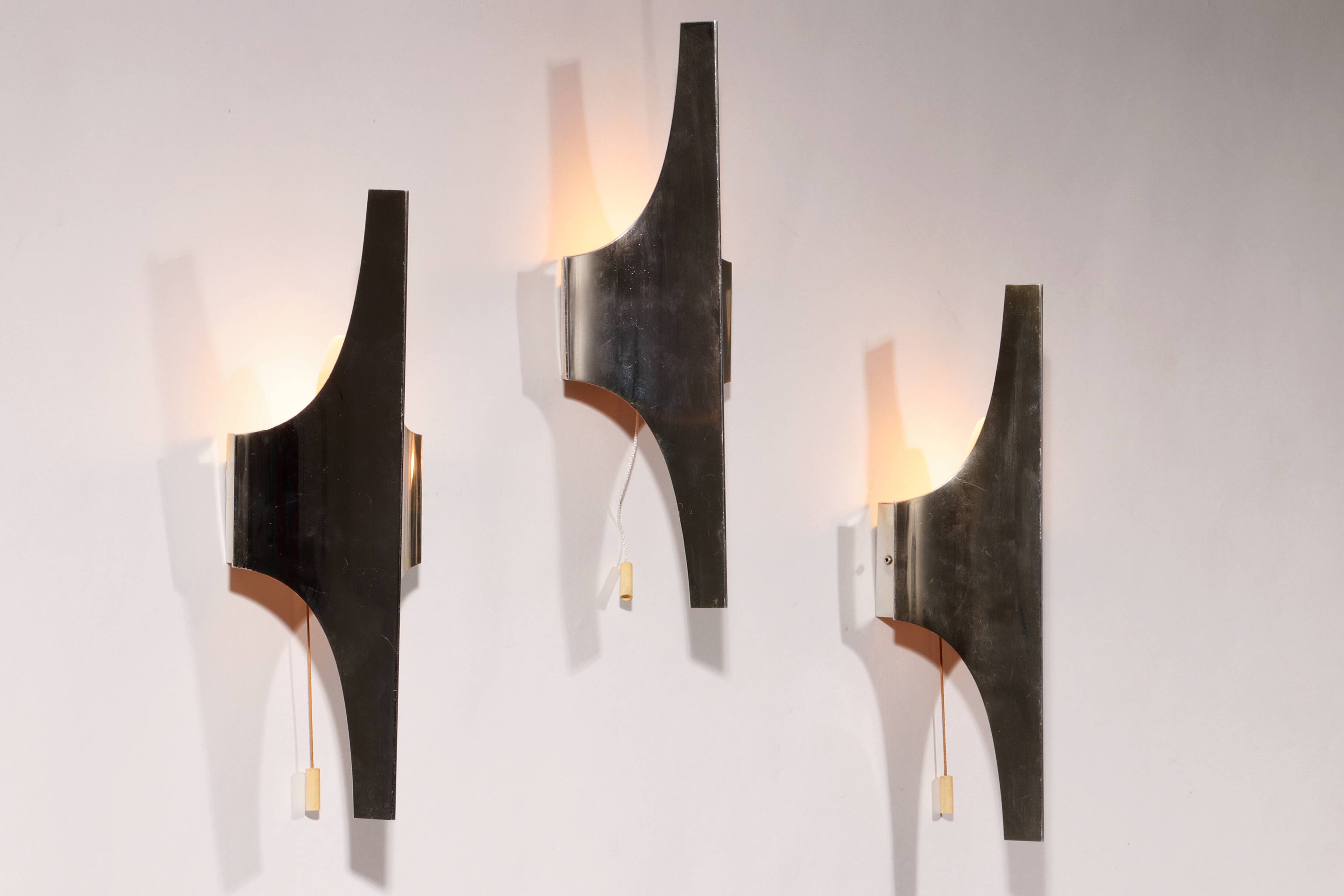 Mid-Century Silver Wall Lamp by Wilhelm Braun Feldweg – Doria Leuchten, Ger