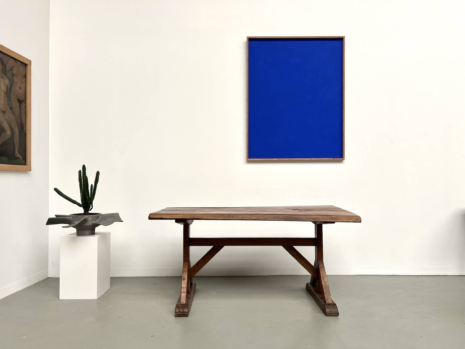 19th century brutalist oak table