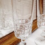 Set 4 champagne flutes diamond tips