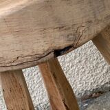 Solid elm tripod stool 1960