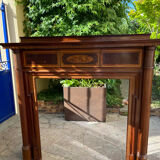 Wooden fireplace mantle