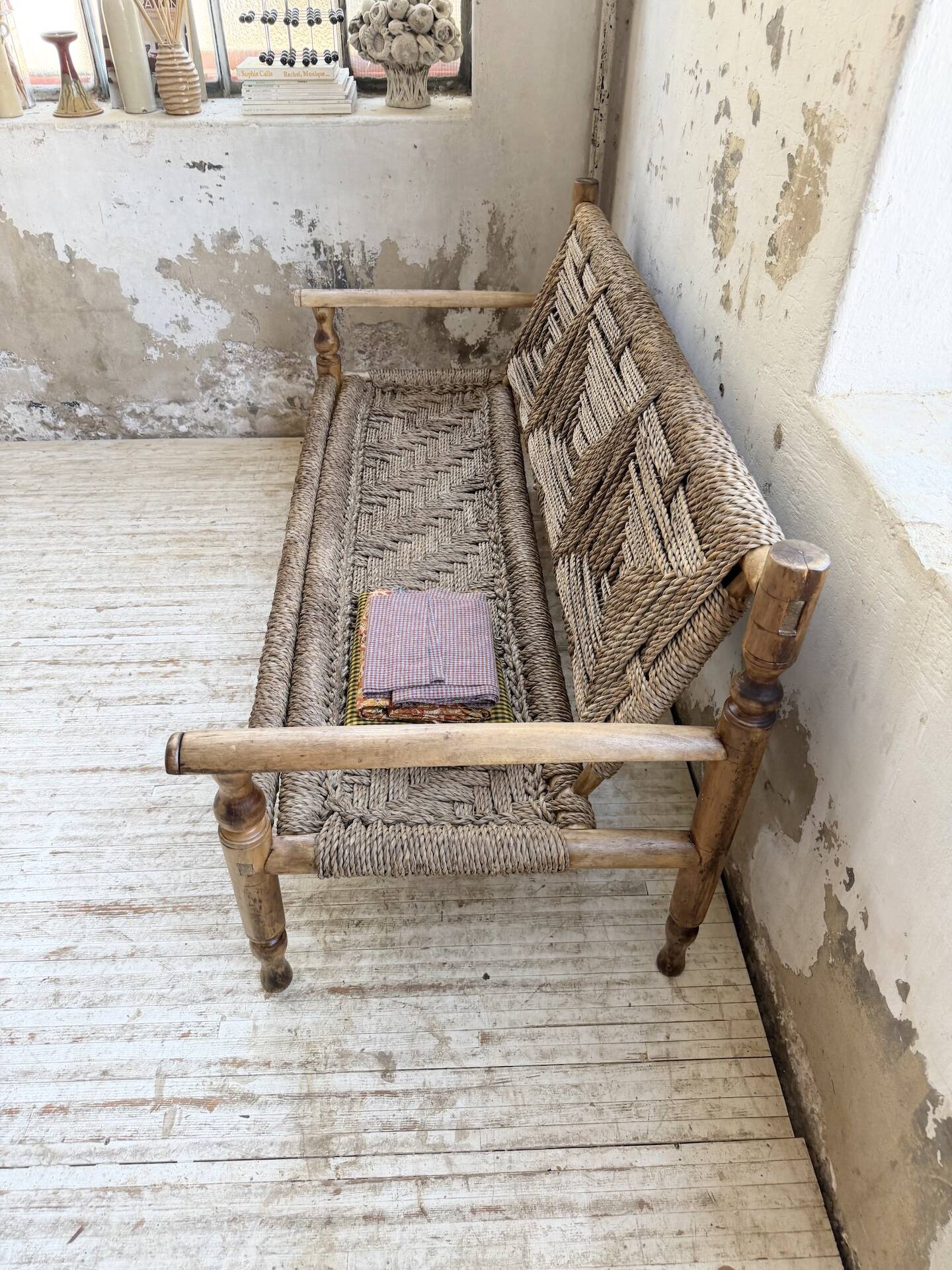 Audoux and Minet cord bench
