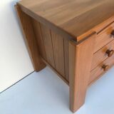 Commodus in solid elm, Maison Regain, 1970s