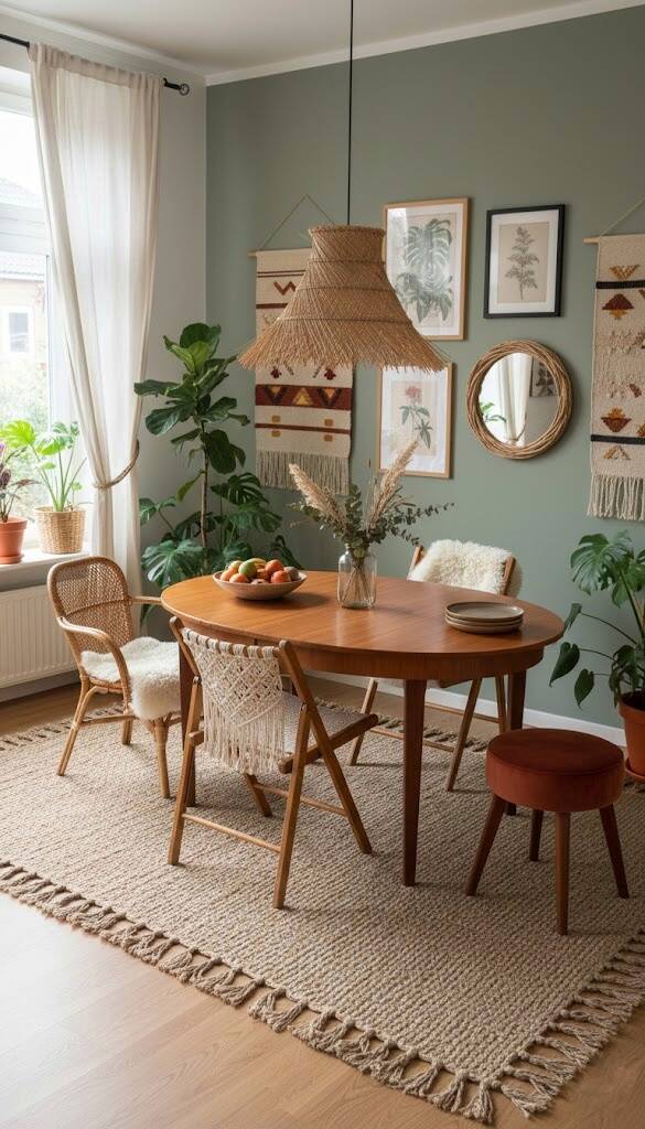 Table scandinave en teck ovale rallonges intégrées, années 60 comme neuve