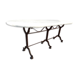 Table bistro double ep art deco 1930 cast marble