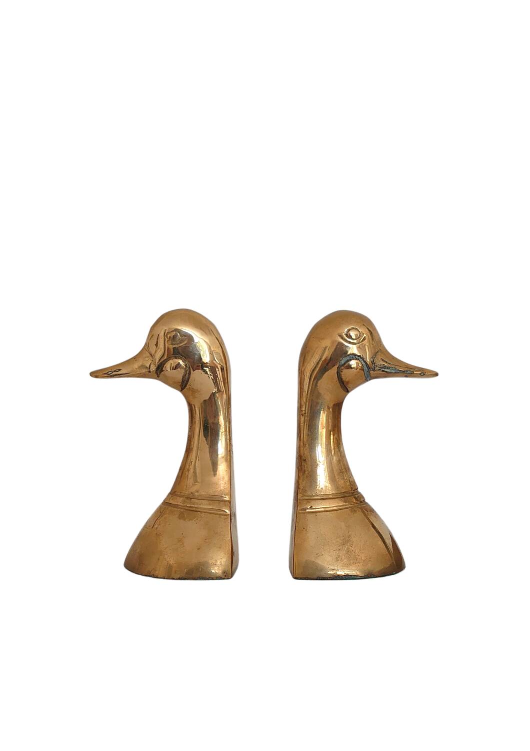Serre-livres vintage en laiton tête de canard