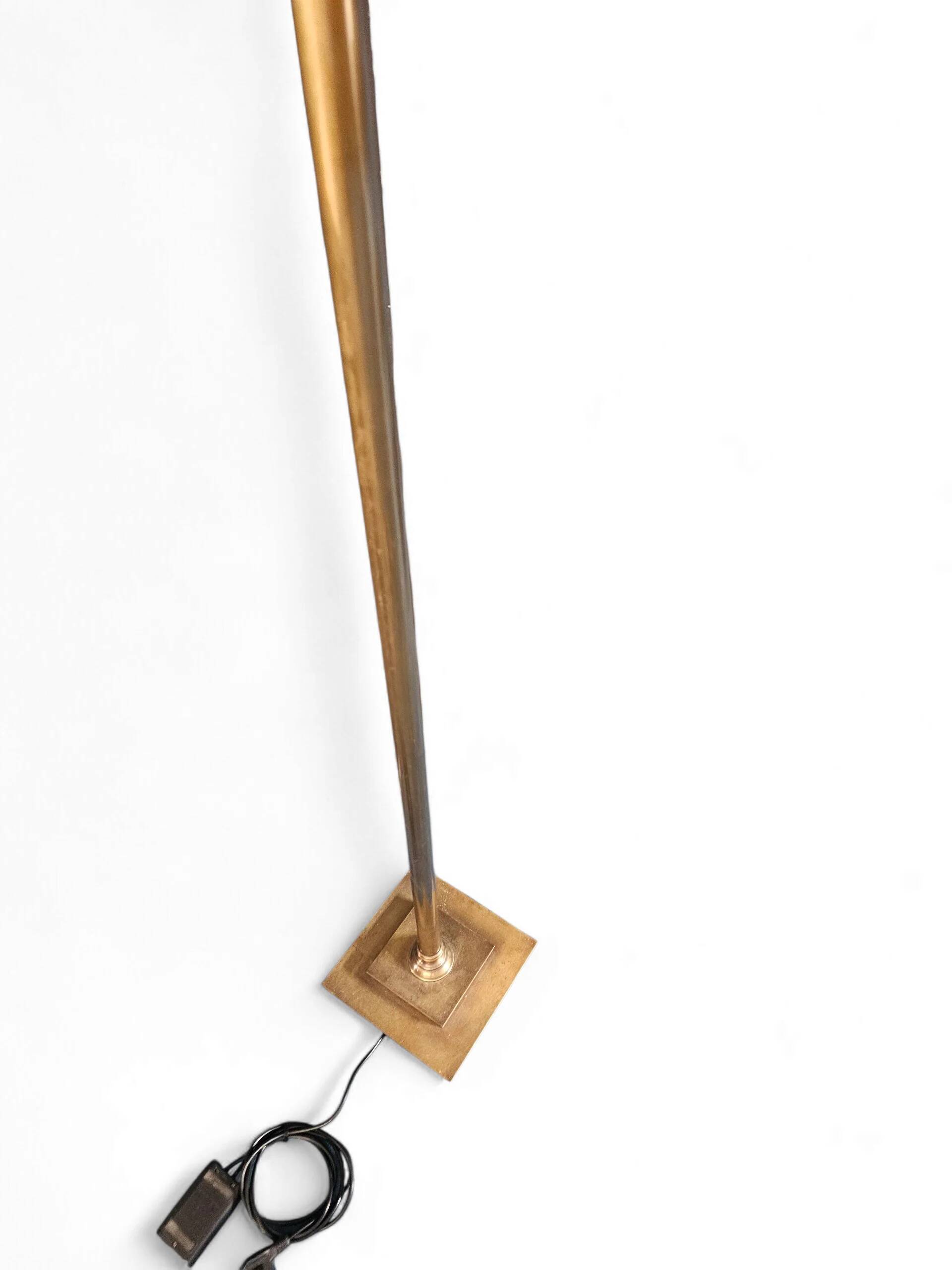 Large brass floor lamp 1970s height 220 cm