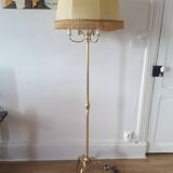 Lampadaire tripode laiton - 3 feux Style baroque - 1960
