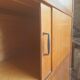 Shelves, bookcase with vintage sliding doors