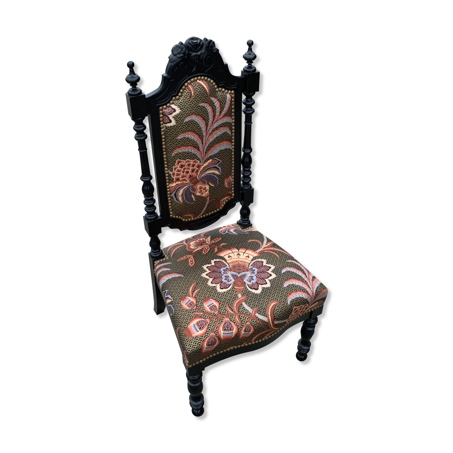 Flowery black chair