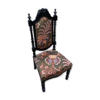 Flowery black chair