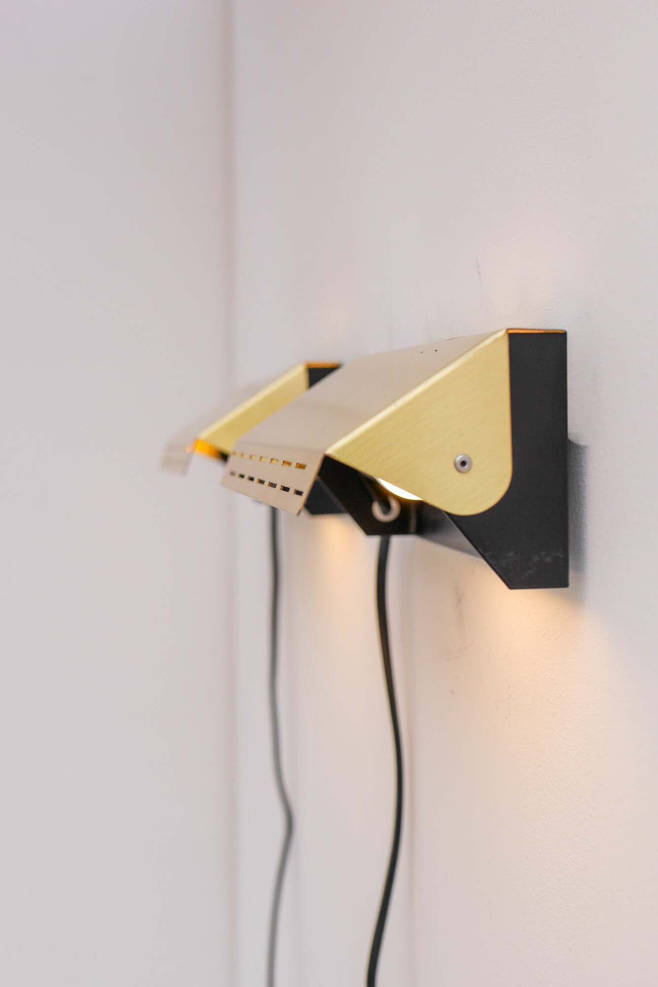 Vintage Brass Wall Sconces Örsjö, Mid-Century Modern Style, circa 1965