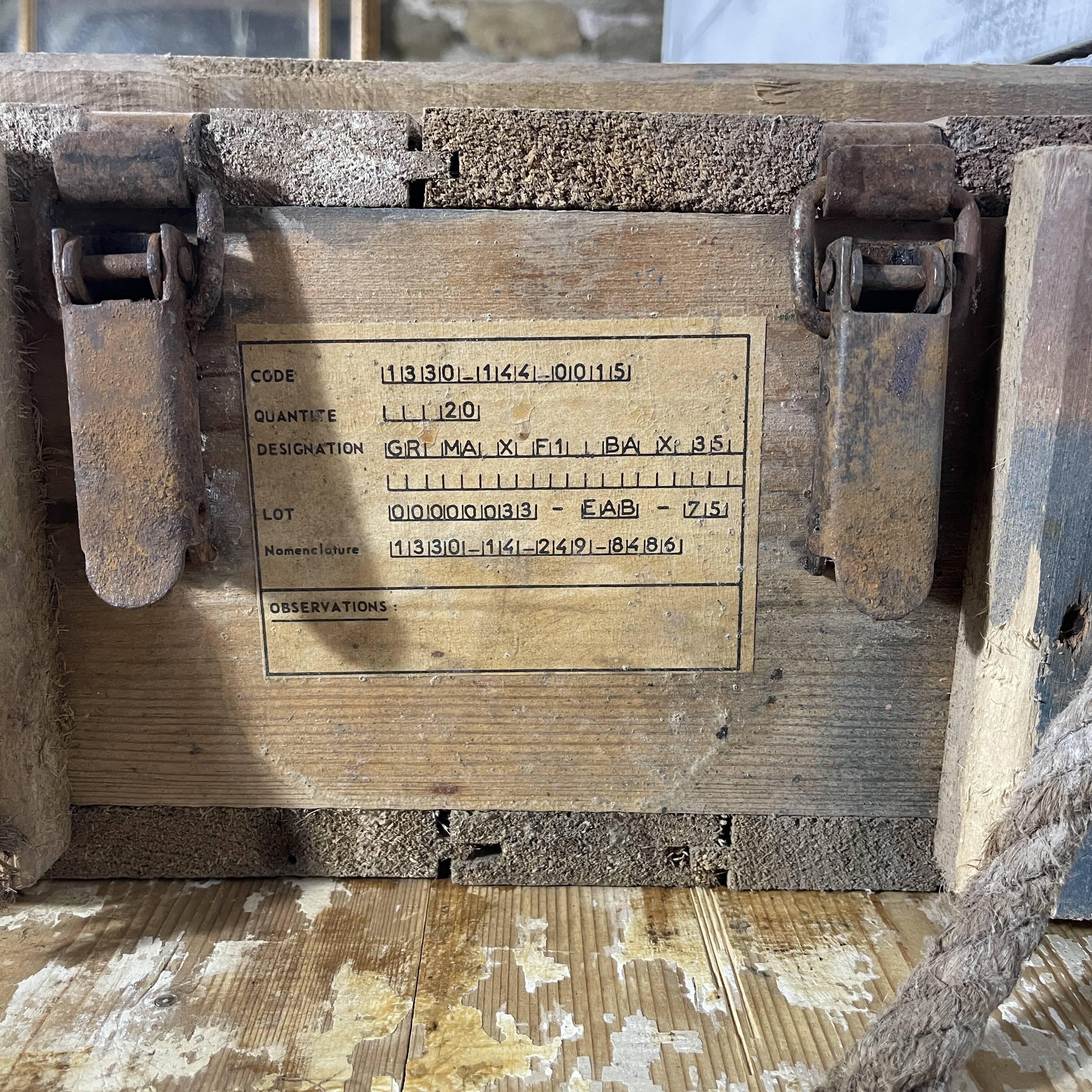 Wooden ammunition box
