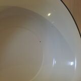 Light blue enamelled sheet metal basin