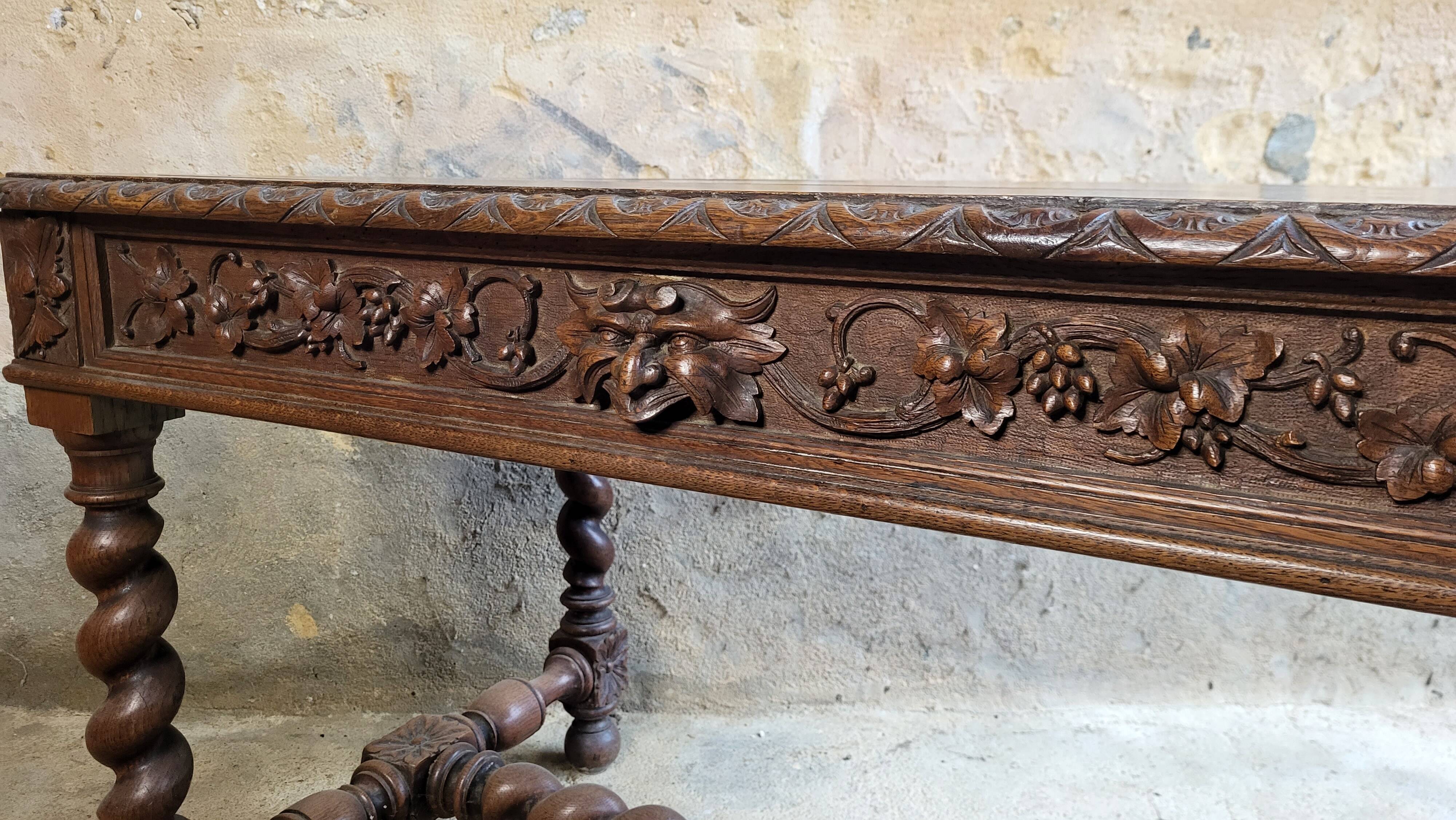 Louis xiii style writing desk table