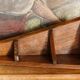 Small brutalist corner shelf in solid oak.