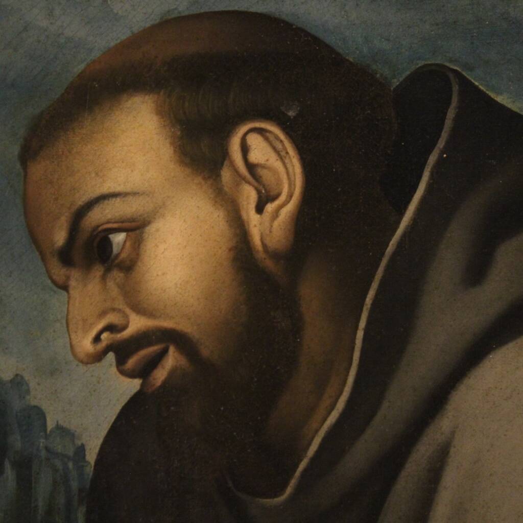 Tableau Ancien Saint François Du 18ème Siècle