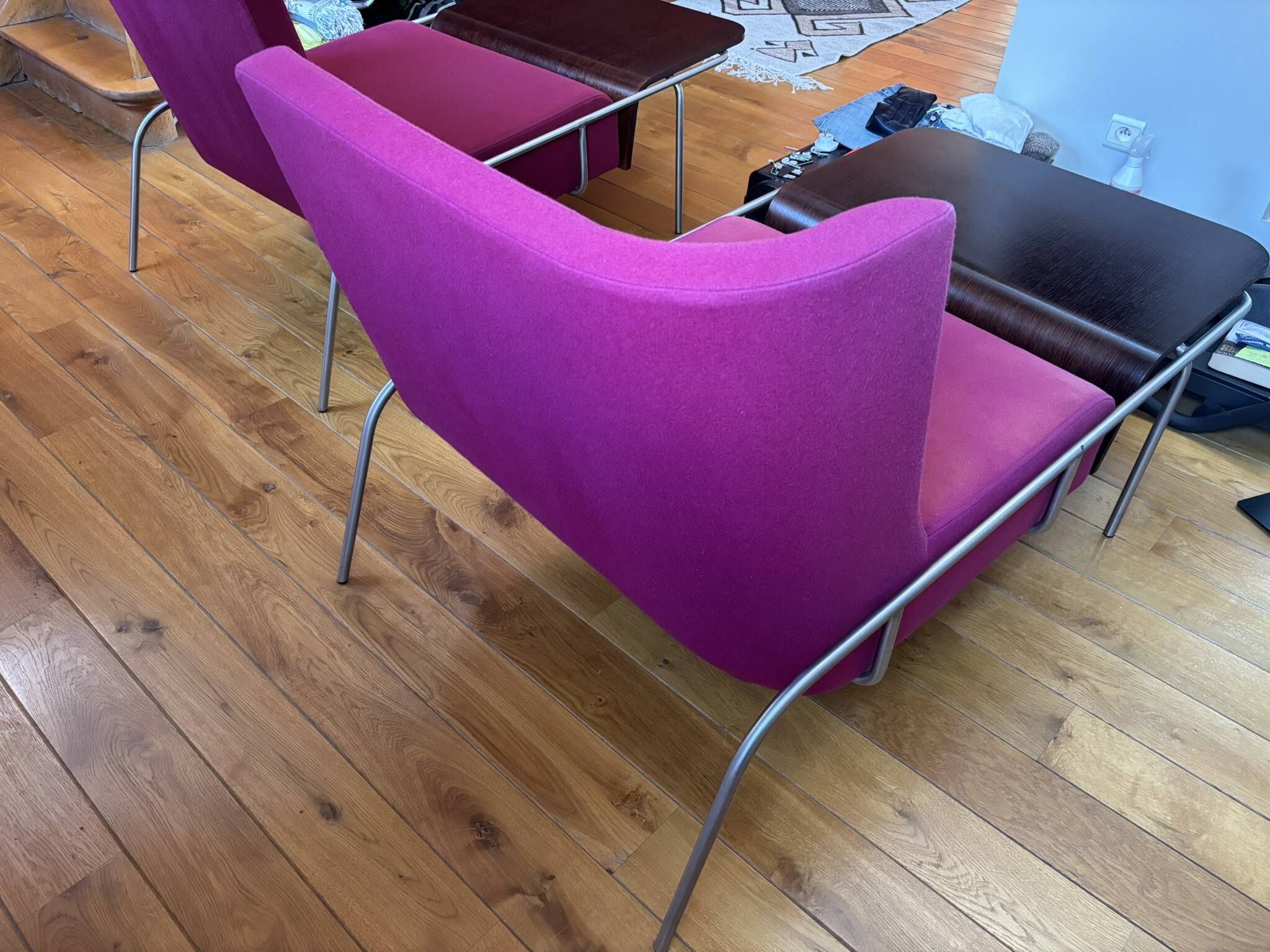 Tolozan armchair pair – Éric Jourdan – Ligne Roset 2002 – aluminium structure