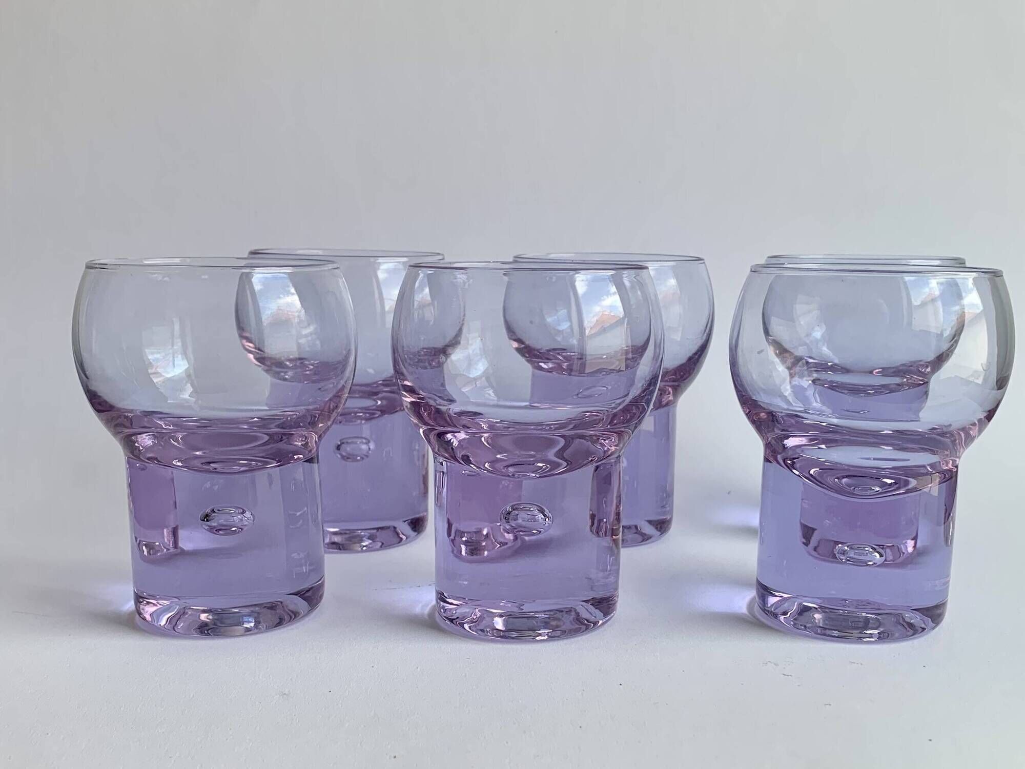 Set of 6 Alexandrit glasses designed by Sergio Asti for Arnolfo di Cambio,