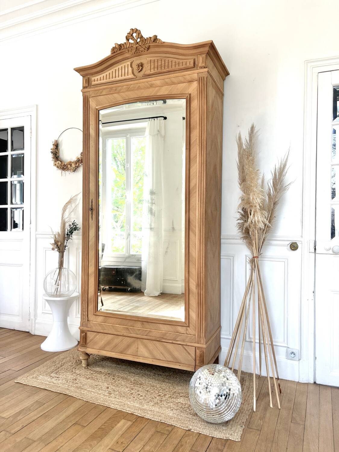 Restored Rococo Bonnetière Wardrobe