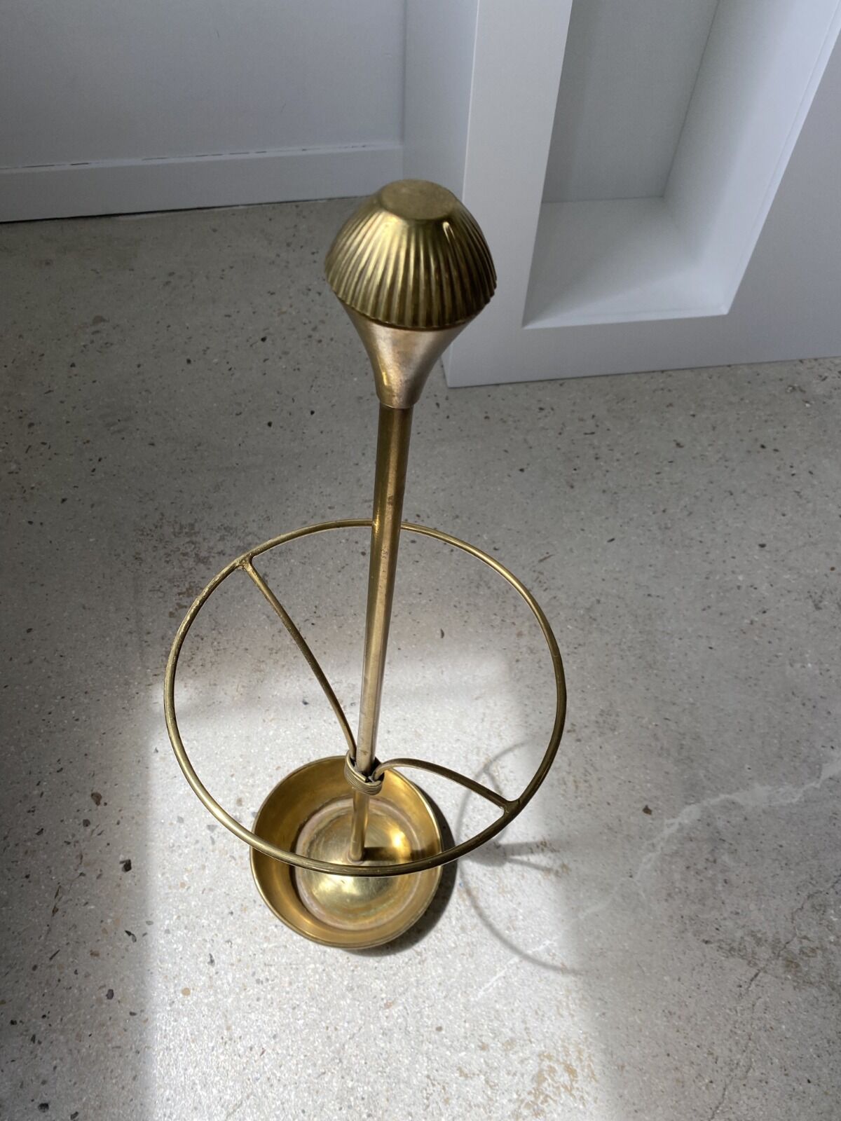 Vintage golden brass umbrella holder